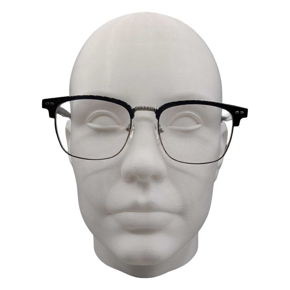 Sunoptic 886A Browline  Eyeglasses Black Silver 53-19-148